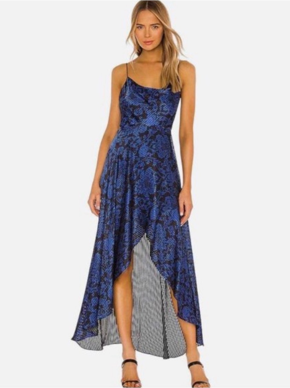 Alice + Olivia | Christina Draped Floral-Print Satin-Twill And Voile Dress